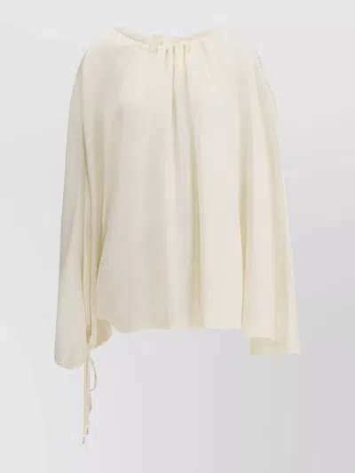 Gabriela Hearst Asymmetric Hem Top With Drawstring Detail