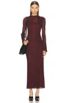 Gabriela Hearst Atira Knit Silk Maxi Dress In Brown