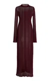 Gabriela Hearst Atira Knit Silk Maxi Dress In Brown