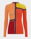 Gabriela Hearst Atreus Colorblock Wool Cashmere Sweater In Multi