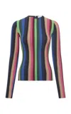 Gabriela Hearst Aura Cashmere-silk Striped Top