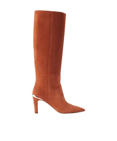 Gabriela Hearst Aura Suede Knee Boots In Brown