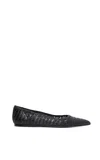 Gabriela Hearst Aurora Braided Flat Shoe In Black Leather In Black