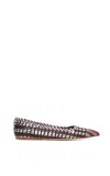Gabriela Hearst Aurora Braided Flat Shoe In Chocolate Multi Leather In Chocolate Multi