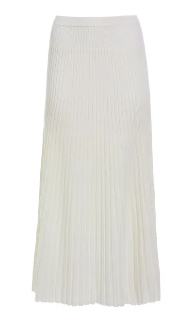 Gabriela Hearst Aurora Knit Skirt In Ivory Merino Wool