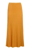 Gabriela Hearst Aurora Knit Skirt In Yellow Merino Wool In Yellow