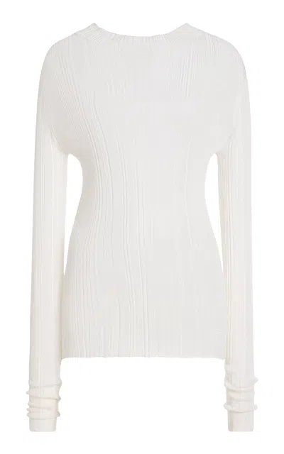 GABRIELA HEARST AVEDA KNIT SILK MOCK-NECK TOP