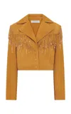 Gabriela Hearst Azra Fringed Suede Jacket In Brown