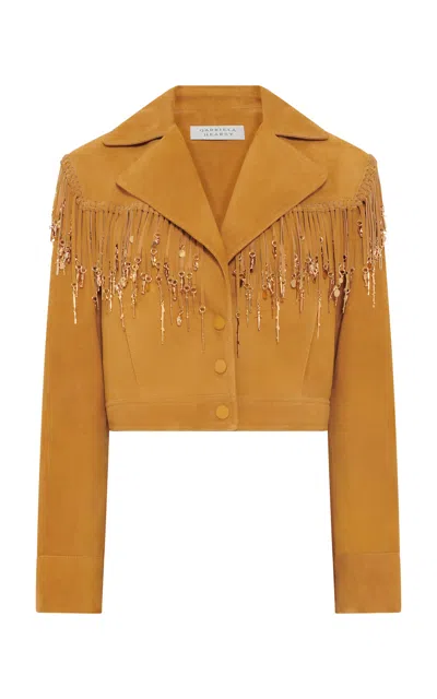 Gabriela Hearst Azra Fringed Suede Jacket In Brown