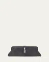 Gabriela Hearst Baguette Suede Clutch Bag In Gray