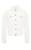 Gabriela Hearst Barry Trucker In White Recycled Cotton Denim In White