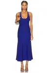Gabriela Hearst Bastien Silk Racerback Midi Dress In Blue
