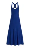 Gabriela Hearst Bastien Silk Racerback Midi Dress In Blue