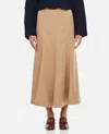Gabriela Hearst Maureen High-rise Pleated Midi Skirt In Beige