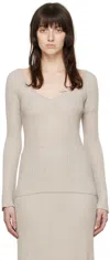 Gabriela Hearst Beige Silk Sweater In Oal Oatmeal
