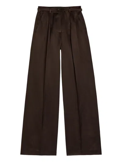 Gabriela Hearst Belt-detail Trousers In Brown