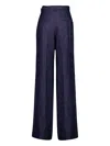 Gabriela Hearst Belted Denim Pants In Blue