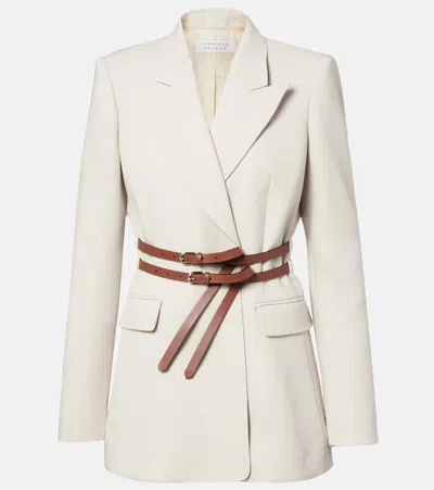 Gabriela Hearst Belted Wool Blazer In Neutral
