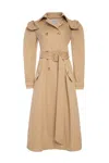 Gabriela Hearst Benedict Trench Coat In Camel Sea Island Cotton Twill In Brown