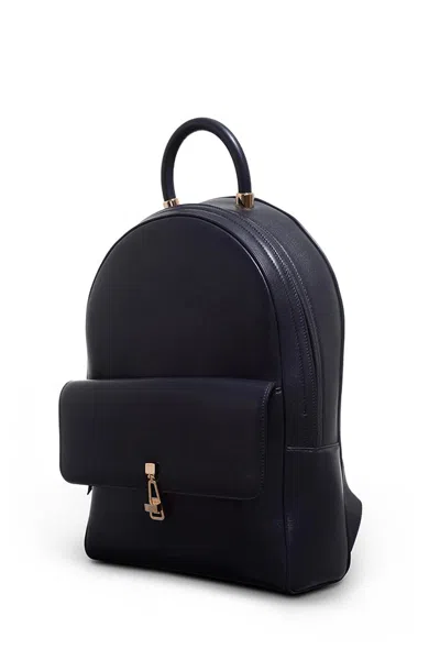 Gabriela Hearst Billie Backpack In Navy Nappa Leather