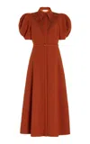 Gabriela Hearst Billy Dress In Red Clay Double-face Wool Crepe In Red Clay