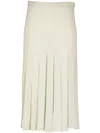 Gabriela Hearst Binka Pleated Wool Skirt In Neutrals