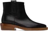 Gabriela Hearst Reza Bootie Ankle Cuban Heel Boot In Blk Black
