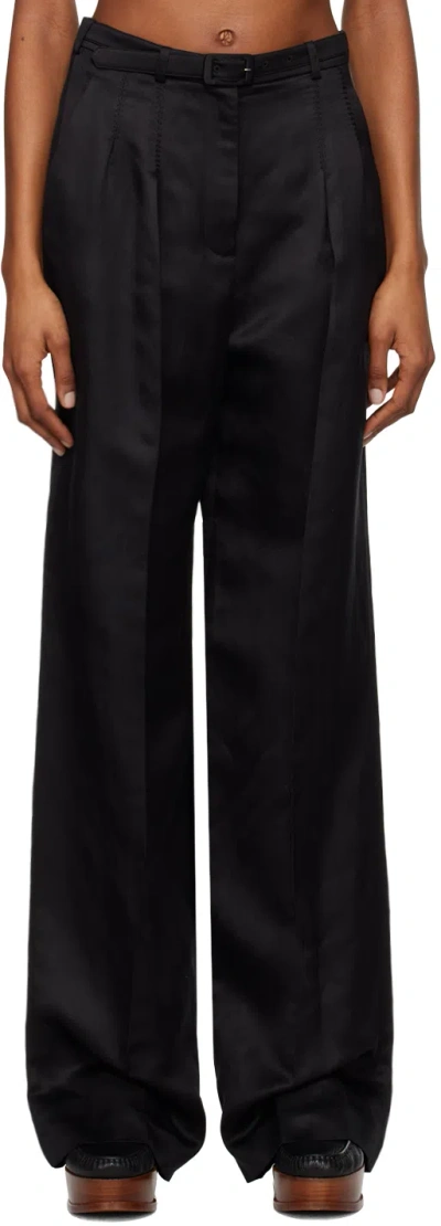 Gabriela Hearst Black Vargas Trousers In Blk Black