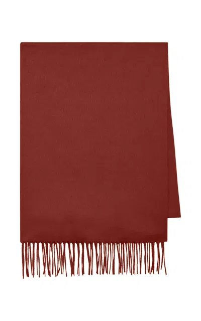 Gabriela Hearst Blaine Fringe Scarf In Burnt Sienna Brushed Silk Cashmere In Brown