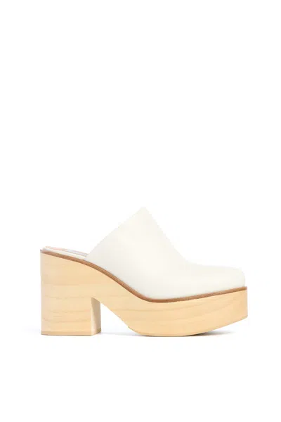 Gabriela Hearst Blake Platform Mule In Ivory Leather