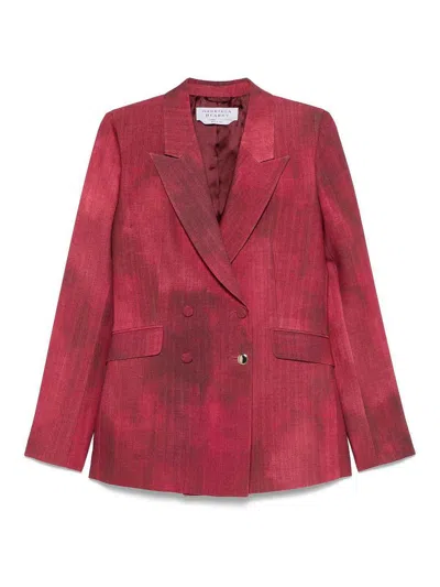 Gabriela Hearst Angela Blazer In Dark Red