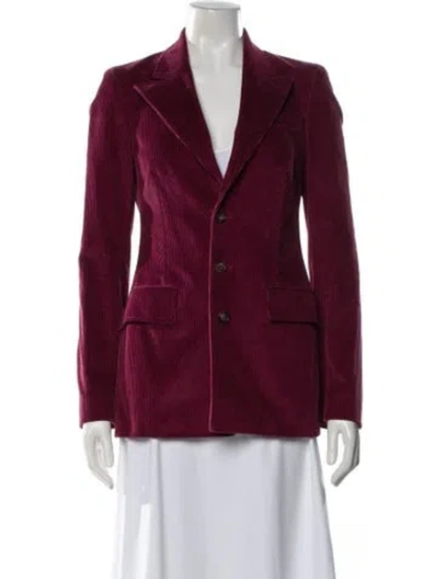 Pre-owned Gabriela Hearst Blazer In Burgundy