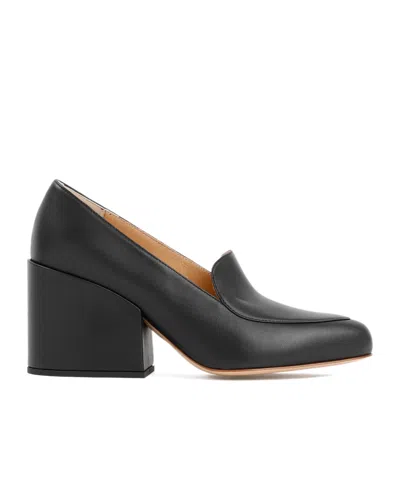 Gabriela Hearst Block-heel Pointed-toe Leather Pumps In Black