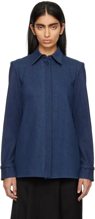 GABRIELA HEARST BLUE CRUZ DENIM SHIRT