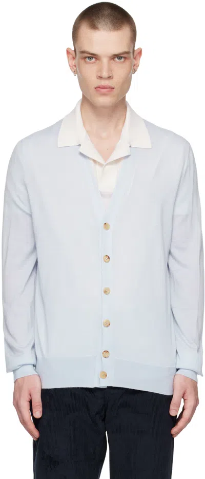 Gabriela Hearst Blue Duke Cardigan In Halogen Blue