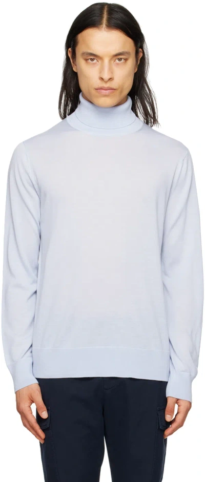 Gabriela Hearst Blue Jermaine Turtleneck In Halogen Blue