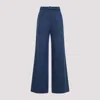 Gabriela Hearst Womens Denim Norman Wide-leg High-rise Cotton And Linen Trousers In Blue