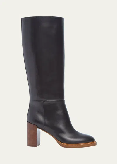 Gabriela Hearst Bocca Calfskin Tall Boots In Black