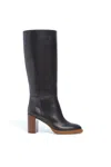 Gabriela Hearst Bocca Knee-high Boot In Black Leather In Black