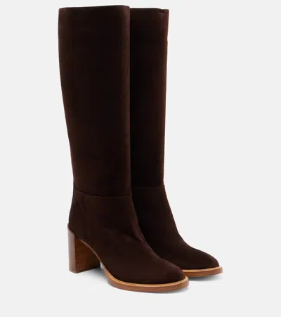 Gabriela Hearst Bocca Suede Knee-high Boots In Brown