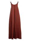 Gabriela Hearst Womens Burnt Sienna Aras Relaxed-fit Bow Linen-and-silk Midi Dress In Brown