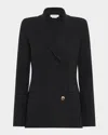 Gabriela Hearst Bowen Double-breasted Knit Jacket In Black