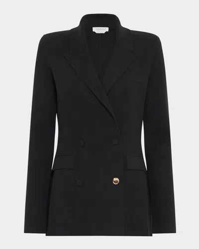 Gabriela Hearst Bowen Double-breasted Knit Jacket In Black