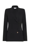 Gabriela Hearst Bowen Knit Jacket In Black Merino Wool Cashmere In Black