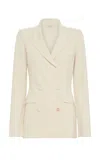 Gabriela Hearst Bowen Knit Jacket In Ivory Wool In Ivory