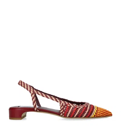 Gabriela Hearst Braided Leather Perro Slingback Pumps In Multi