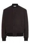 Gabriela Hearst Brandon Bomber In Chocolate Recycled Cashmere Boucle In Chocolate