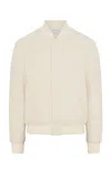 Gabriela Hearst Brandon Bomber In Ivory Recycled Cashmere Boucle In Neutral