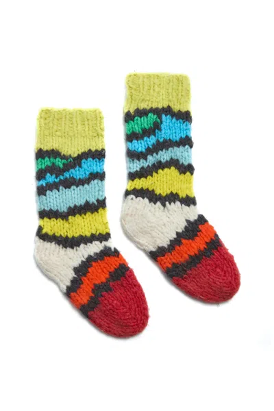 Gabriela Hearst Bray Knit Socks In Multi Welfat Cashmere