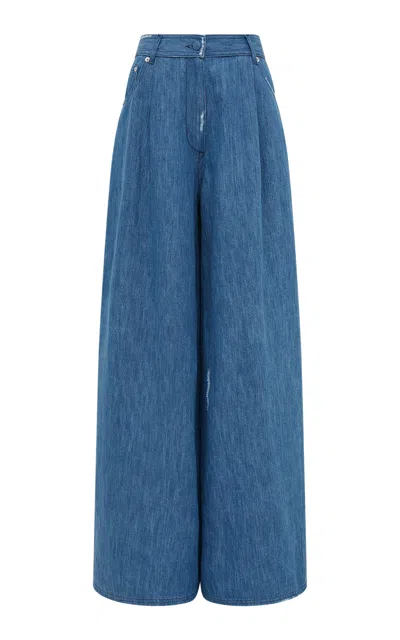 Gabriela Hearst Brenn Rigid Low-rise Wide-leg Jeans In Medium Wash